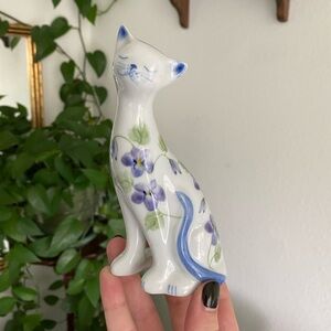 Andrea by Sadek Floral Cat Figurine